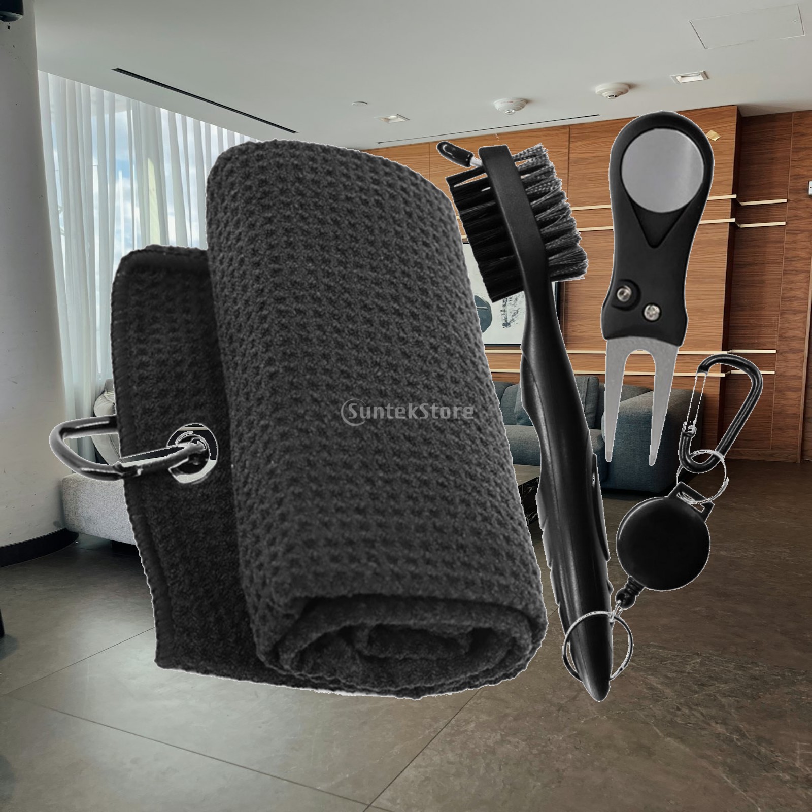 Golf Club Cleaning Brush Porta - Golf Towel Waffle ulasan dan harga