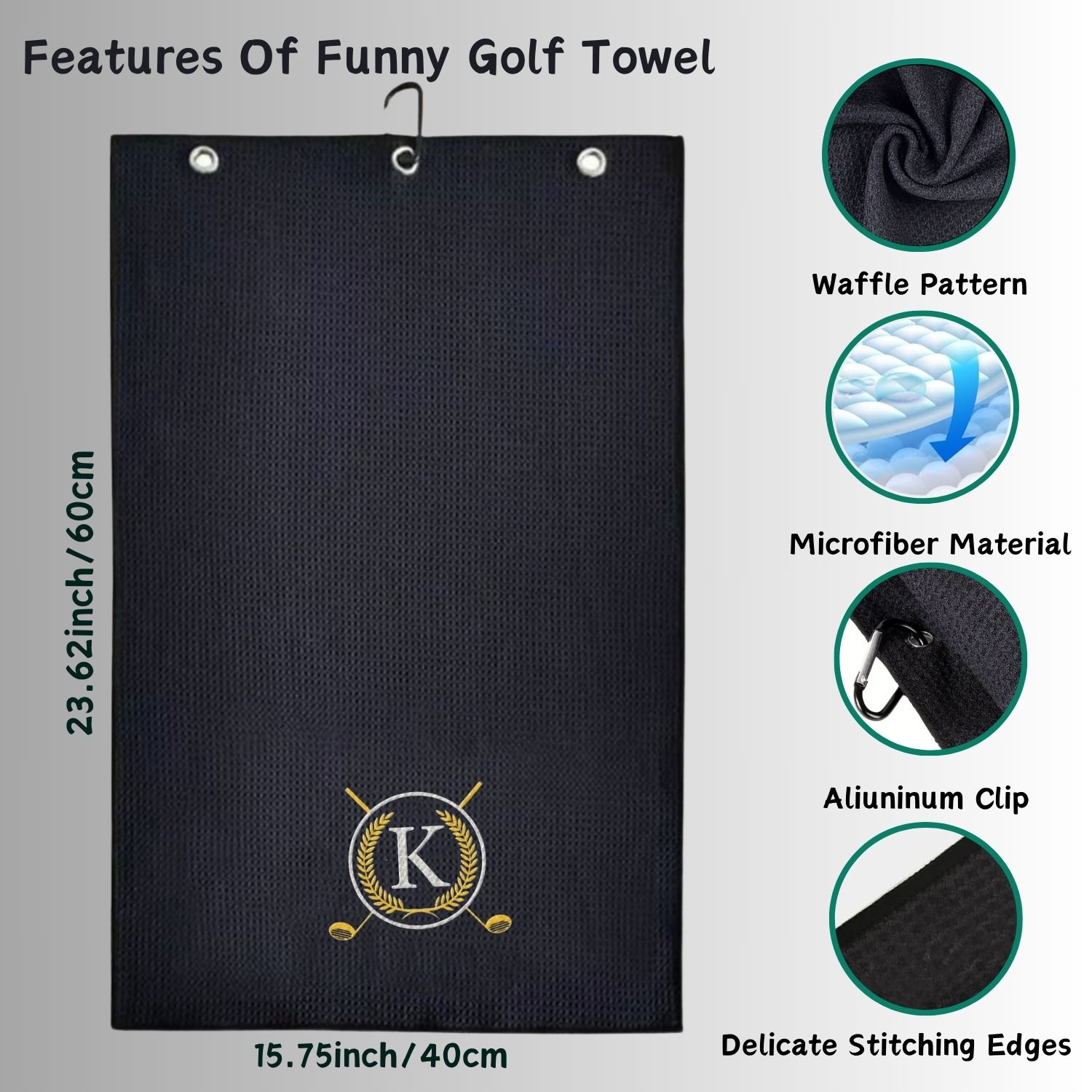 Funny Microfiber Premium Golf  - Golf Towel Waffle ulasan dan harga