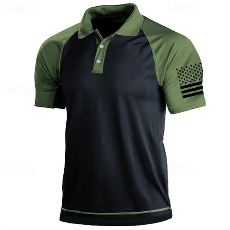 3D Print USA Flag Pattern Polo - Golf Equipment For Sale ulasan dan harga