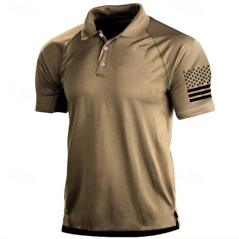 3D Print USA Flag Pattern Polo - Golf Equipment For Sale ulasan dan harga