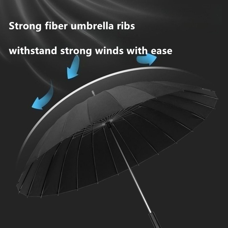  24 Bone Reinforced Black Glu - Golf Umbrella Large ulasan dan harga