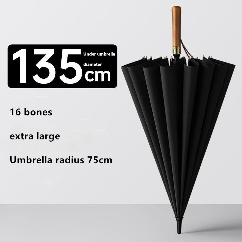 16 Ribs Golf Umbrella Wooden H - Golf Umbrella Large ulasan dan harga
