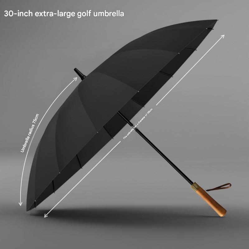 16 Ribs Golf Umbrella Wooden H - Golf Umbrella Large ulasan dan harga