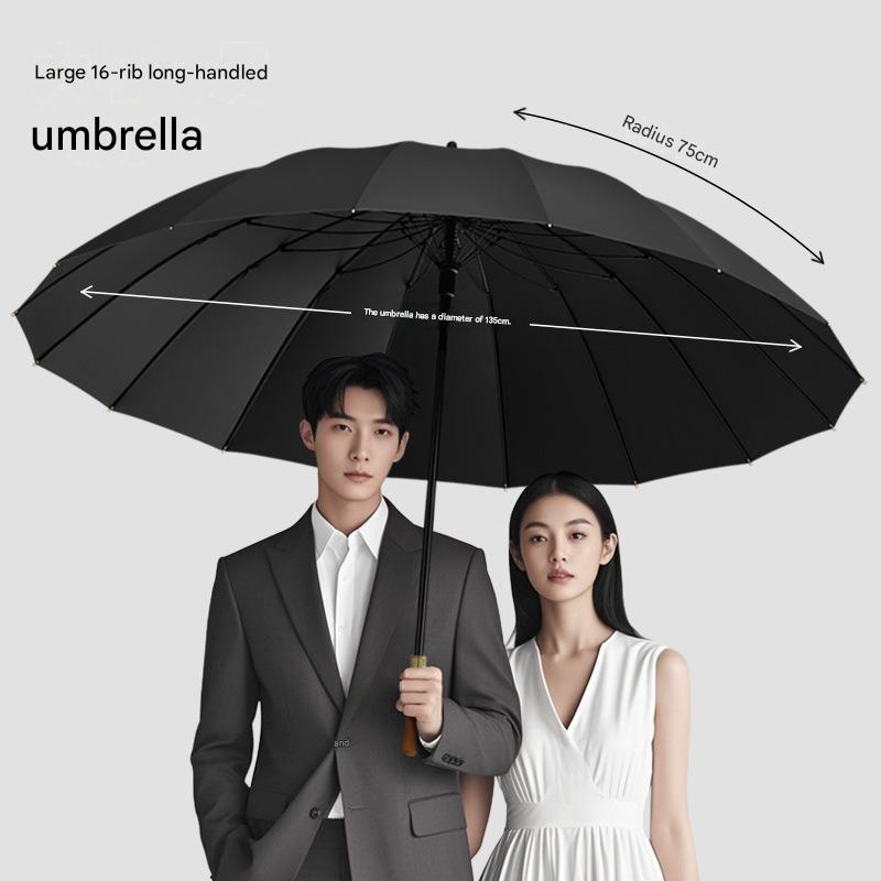 16 Ribs Golf Umbrella Wooden H - Golf Umbrella Large ulasan dan harga